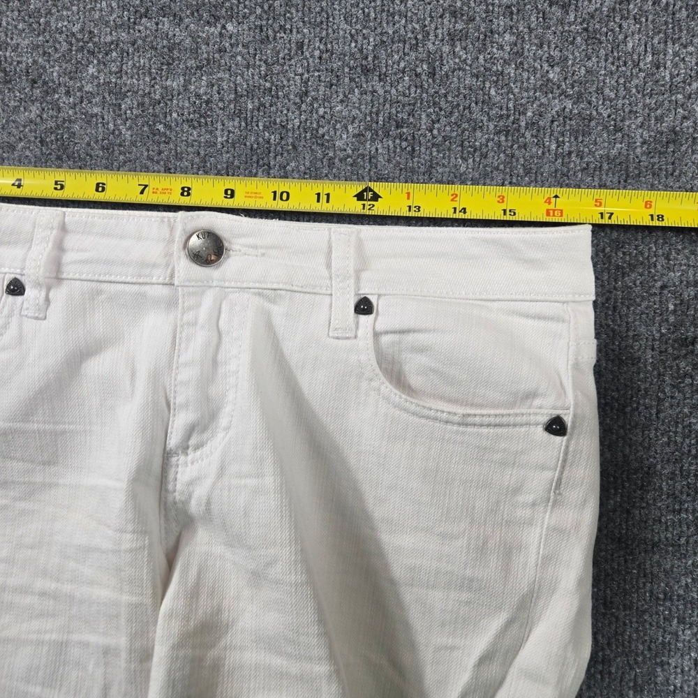 Kut from the Kloth Bermuda Shorts Womens 8 White Denim Mid Rise - Picture 14 of 14